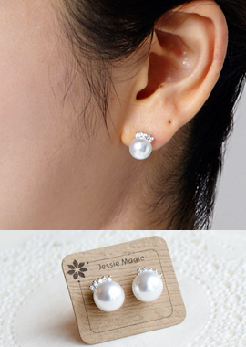 크라운-earring